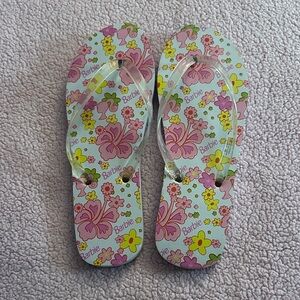 Barbie Pink and Yellow Floral Sandals